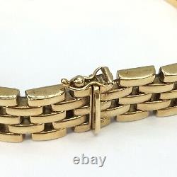 9ct Gold Panther Link Bracelet 7 Inches REF259