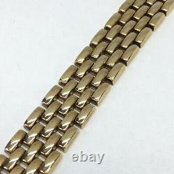 9ct Gold Panther Link Bracelet 7 Inches REF259