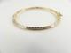 9ct Gold Patterned Bangle Hallmarked 7'' 5.9grams With Gift Box