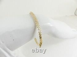9ct Gold Patterned Bangle Hallmarked 7'' 5.9grams with gift box
