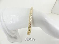 9ct Gold Patterned Bangle Hallmarked 7'' 5.9grams with gift box