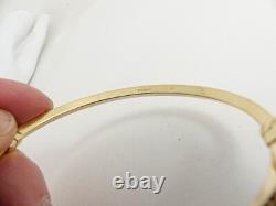 9ct Gold Patterned Bangle Hallmarked 7'' 5.9grams with gift box