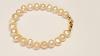 9ct Gold Peach Pearl Bracelet