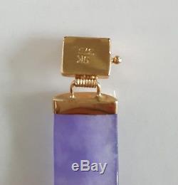 9ct Gold Purple Jade Bracelet Not Scrap