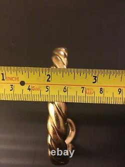 9ct Gold Push hook Bangle Really Heavy With 8Diamonds 129grams