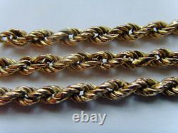 9ct Gold Rope Bracelet 7.5 Inch Length Hallmarked