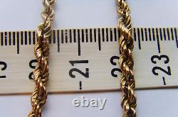 9ct Gold Rope Bracelet 7.5 Inch Length Hallmarked