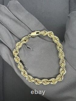 9ct Gold Rope Bracelet, 9.25 long NEW