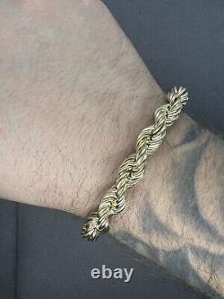 9ct Gold Rope Bracelet, 9.25 long NEW