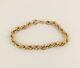 9ct Gold Rope Bracelet Hallmarked 7.25'' 18.5 Cm 4.7 Grams With Gift Box