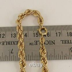 9ct Gold Rope Bracelet Hallmarked 7.25'' 18.5 cm 4.7 grams with gift box