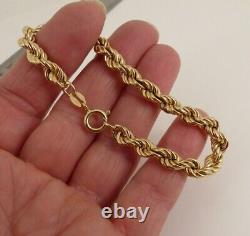 9ct Gold Rope Bracelet Hallmarked 7.25'' 18.5 cm 4.7 grams with gift box