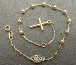 9ct Gold Rosary Beads Bracelet 2 grams 7