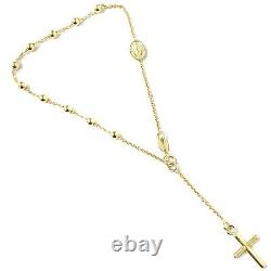 9ct Gold Rosary Bracelet Ladies Yellow Design 3mm Wide Fancy 2.2g 7 Inches