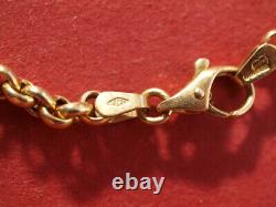 9ct Gold Round Belcher Link Bracelet 3.70 grams 7.75 Uno a Erre