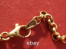 9ct Gold Round Belcher Link Bracelet 3.70 grams 7.75 Uno a Erre