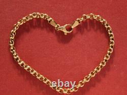 9ct Gold Round Belcher Link Bracelet 3.70 grams 7.75 Uno a Erre