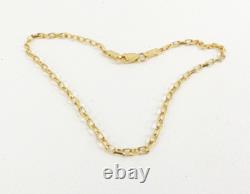 9ct Gold Round Bracelet Ladies Faceted Hallmarked 7.25'' with gift box