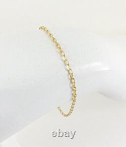 9ct Gold Round Bracelet Ladies Faceted Hallmarked 7.25'' with gift box