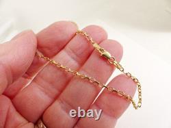 9ct Gold Round Bracelet Ladies Faceted Hallmarked 7.25'' with gift box