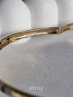 9ct Gold Sapphire & Diamond Panther Leopard Panther Ladies Beautiful Bangle