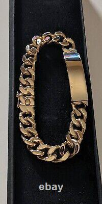 9ct Gold Solid Heavy Yellow Curb ID Bracelet Not Scrap