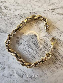 9ct Gold Solid Rope Bracelet