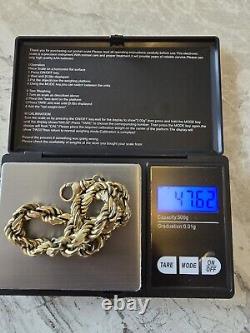 9ct Gold Solid Rope Bracelet