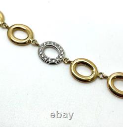 9ct Gold Sparkly Oval Bracelet 7.4g 19cm 9ct Yellow Gold Hallmarked Bracelet