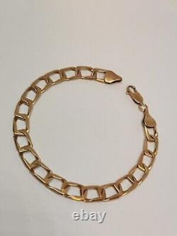 9ct Gold Square Curb Bracelet 13.2g