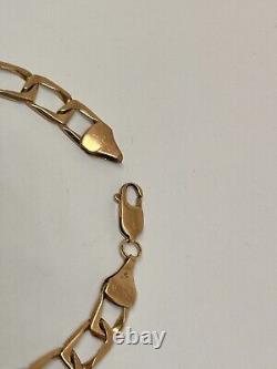 9ct Gold Square Curb Bracelet 13.2g