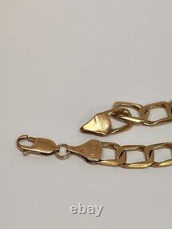 9ct Gold Square Curb Bracelet 13.2g