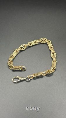 9ct Gold Starbar Bracelet (stars And Bars) 7.25 7mm 8.9g