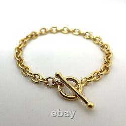 9ct Gold T-Bar Belcher Bracelet 19cm 5mm 9ct Yellow Gold Hallmarked Bracelet