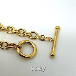 9ct Gold T-Bar Belcher Bracelet 19cm 5mm 9ct Yellow Gold Hallmarked Bracelet