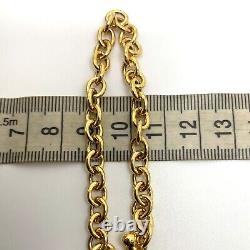 9ct Gold T-Bar Belcher Bracelet 19cm 5mm 9ct Yellow Gold Hallmarked Bracelet