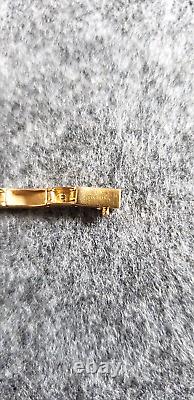 9ct Gold Tennis link Bracelet With Diamond point 7 3/4