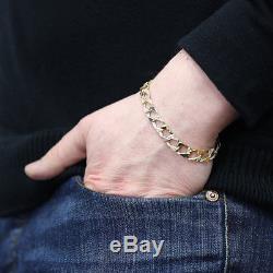 9ct Gold Textured Child's Curb Bracelet -6 -8mm -7G- Hallmarked RRP £330 B1 6