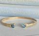 9ct Gold & Topaz Heart Bangle, 7.2g Fully Hallmarked & Stunning