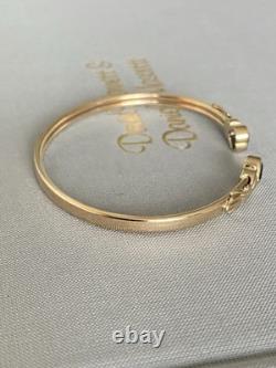 9ct Gold & Topaz Heart Bangle, 7.2g Fully Hallmarked & Stunning