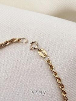 9ct Gold & Topaz Rope Bracelet