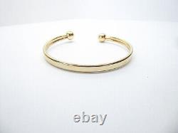 9ct Gold Torque Bangle Hallmarked Yellow Gold 6 1/2'' 4.7 grams gift box