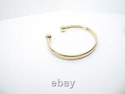 9ct Gold Torque Bangle Hallmarked Yellow Gold 6 1/2'' 4.7 grams gift box