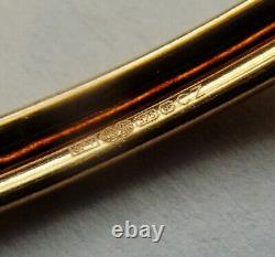 9ct Gold Torque Bangle Set With Gemstones Hallmarked 8 Inch Circumfrence