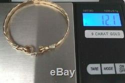 9ct Gold Traveller style Baby Bangle Real Gold (not filled or plated)