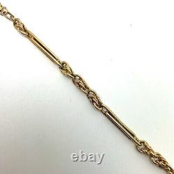 9ct Gold Trombone Link Bracelet 9ct Yellow Gold Hallmarked Fancy Bracelet 19cm