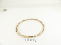 9ct Gold Twist Bangle Slave Hallmarked 8'' 6.7grams with gift box