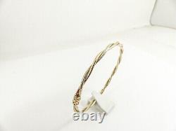 9ct Gold Twist Bangle Slave Hallmarked 8'' 6.7grams with gift box