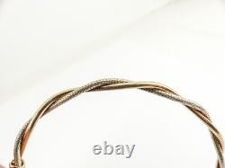 9ct Gold Twist Bangle Slave Hallmarked 8'' 6.7grams with gift box