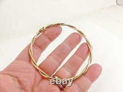 9ct Gold Twist Bangle Slave Hallmarked 8'' 6.7grams with gift box